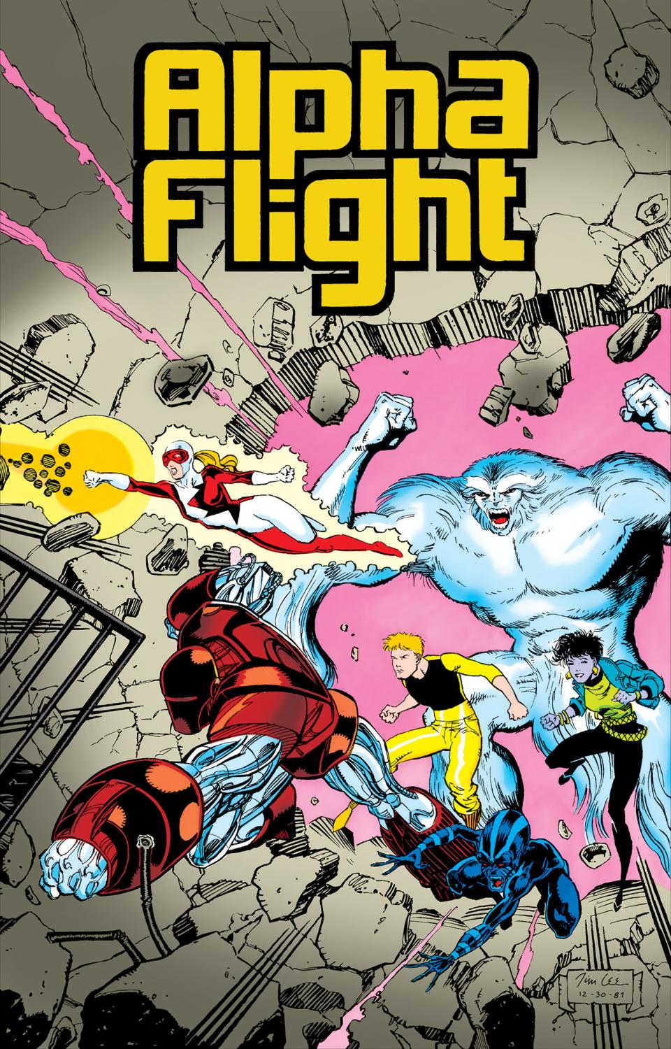 ALPHA FLIGHT BY MANTLO AND LEE OMNIBUS JIM LEE COVER HC