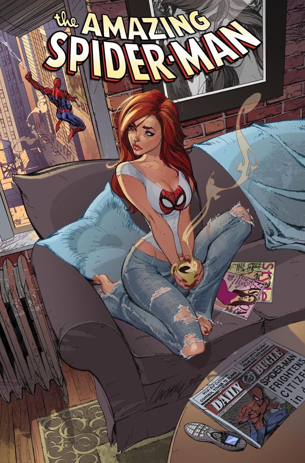 SPIDER-MAN BRAND NEW DAY OMNIBUS VOL 2 J SCOTT CAMPBELL COVER DM ONLY HC