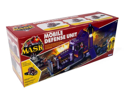 Box of a toy 'Mobile Defense Unit' from the MASK series on a white background