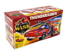 Box of a toy vehicle with 'MASK' branding and 'Thunderhawk' design.